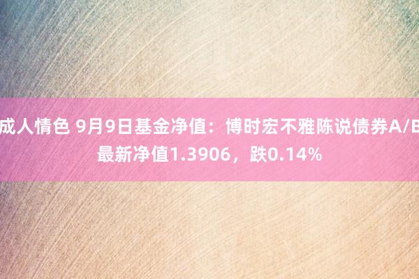 成人情色 9月9日基金净值：博时宏不雅陈说债券A/B最新净值1.3906，跌0.14%