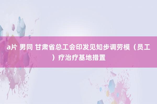 a片 男同 甘肃省总工会印发见知步调劳模（员工）疗治疗基地措置