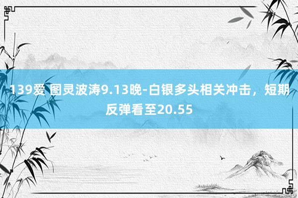 139爱 图灵波涛9.13晚-白银多头相关冲击，短期反弹看至20.55