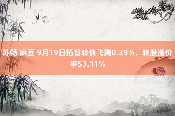 苏畅 麻豆 9月19日拓普转债飞腾0.39%，转股溢价率53.11%