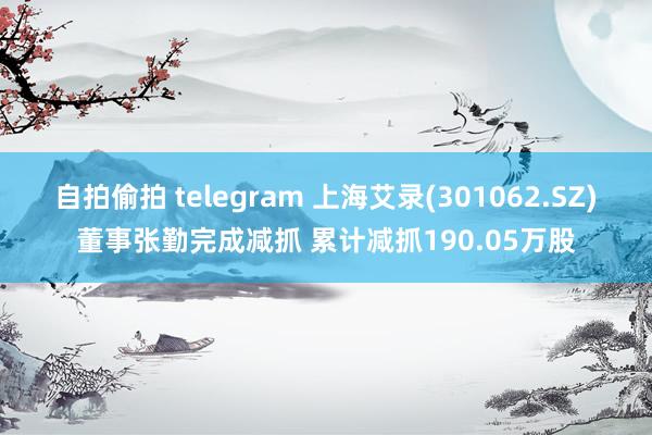 自拍偷拍 telegram 上海艾录(301062.SZ)董事张勤完成减抓 累计减抓190.05万股