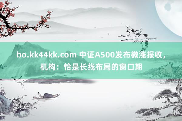 bo.kk44kk.com 中证A500发布微涨报收，机构：恰是长线布局的窗口期