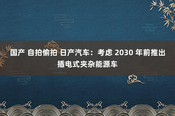 国产 自拍偷拍 日产汽车：考虑 2030 年前推出插电式夹杂能源车