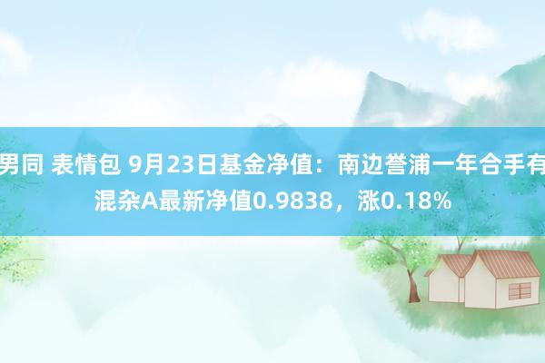 男同 表情包 9月23日基金净值：南边誉浦一年合手有混杂A最新净值0.9838，涨0.18%