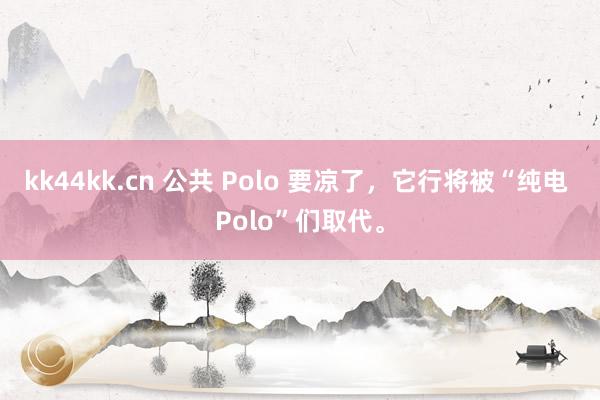 kk44kk.cn 公共 Polo 要凉了，它行将被“纯电 Polo”们取代。