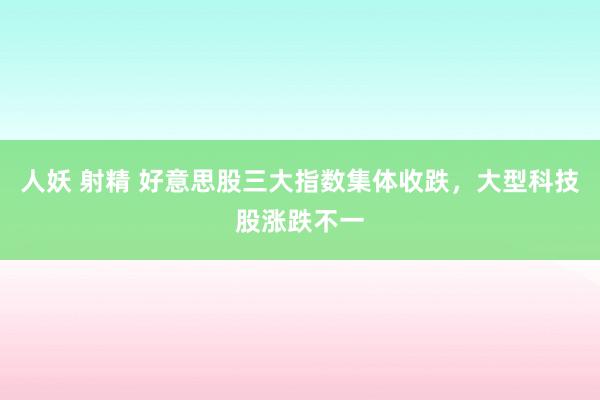 人妖 射精 好意思股三大指数集体收跌，大型科技股涨跌不一