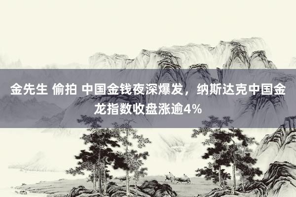 金先生 偷拍 中国金钱夜深爆发，纳斯达克中国金龙指数收盘涨逾4%