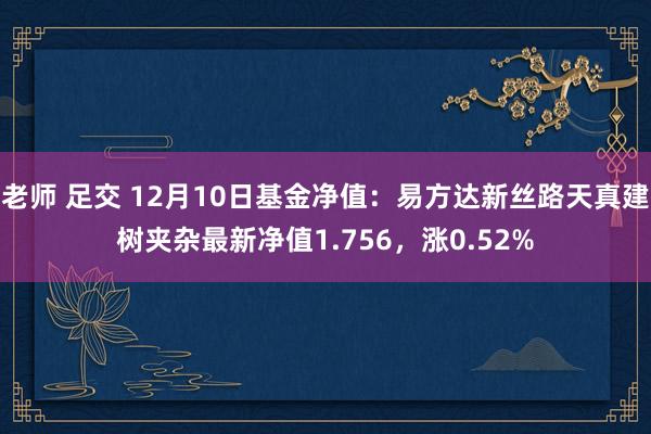 老师 足交 12月10日基金净值：易方达新丝路天真建树夹杂最新净值1.756，涨0.52%