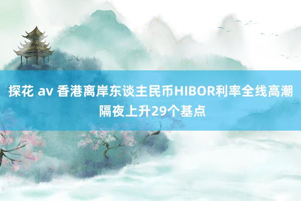 探花 av 香港离岸东谈主民币HIBOR利率全线高潮 隔夜上升29个基点