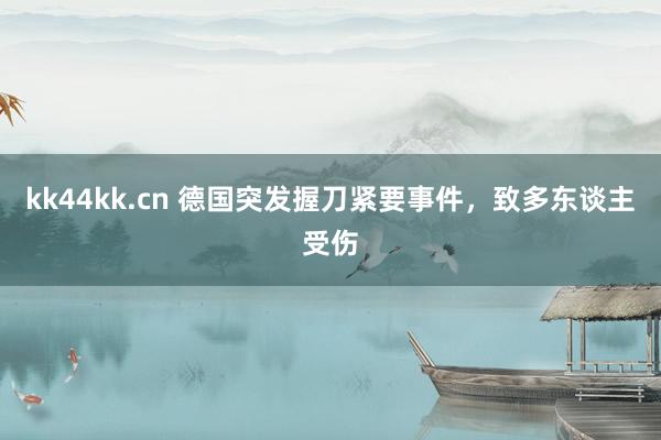 kk44kk.cn 德国突发握刀紧要事件，致多东谈主受伤